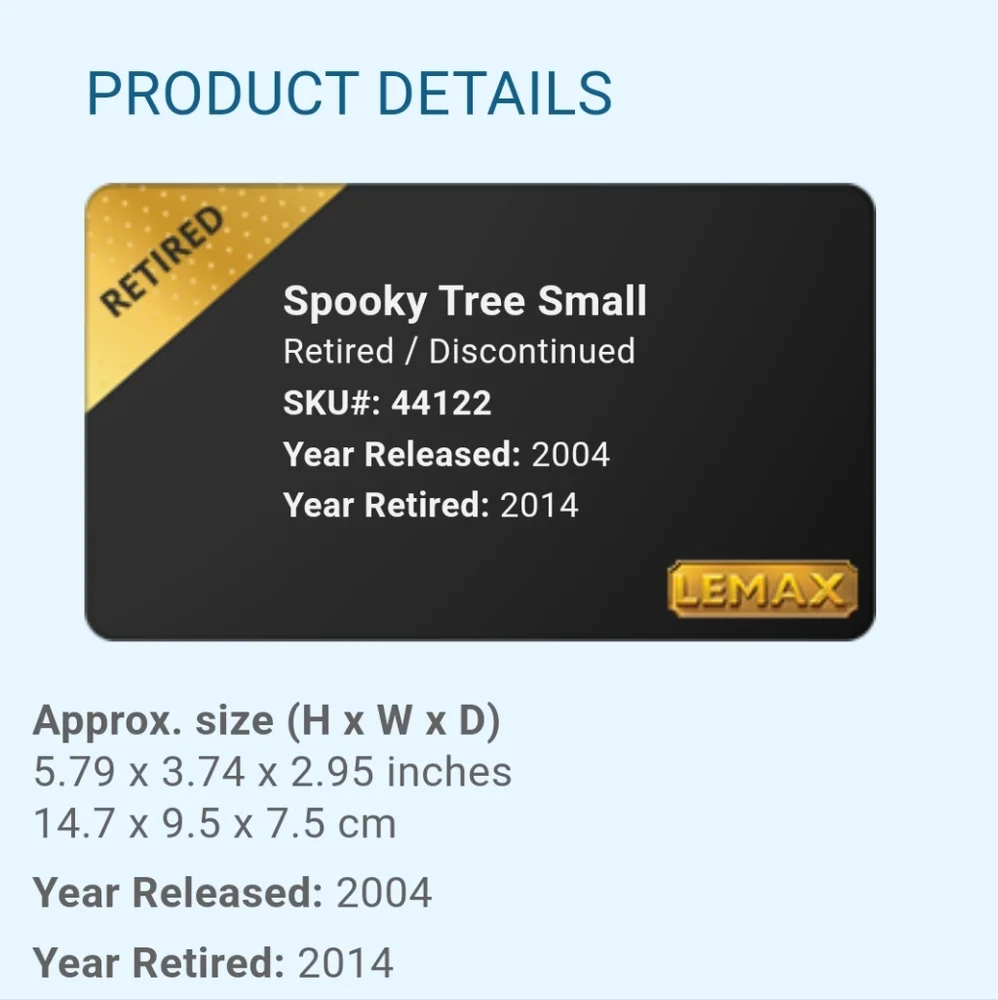 Retired 2004 LEMAX Halloween Spooky Town "Tree Small" - Picture 2 of 6